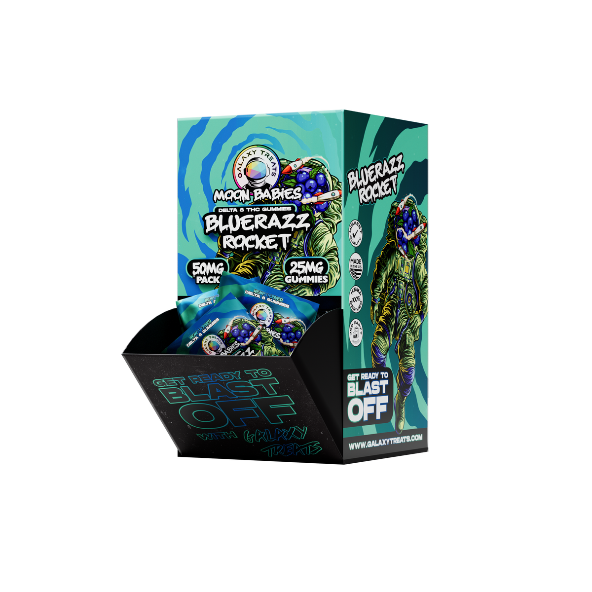 Bluerazz Rocket D8 Gummies