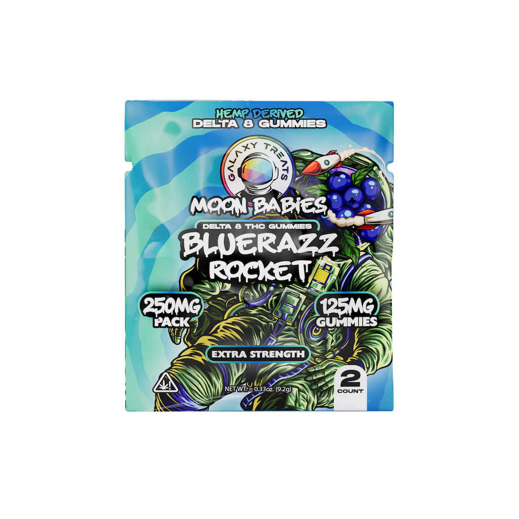 Bluerazz Rocket D8 Extra Strength Gummies