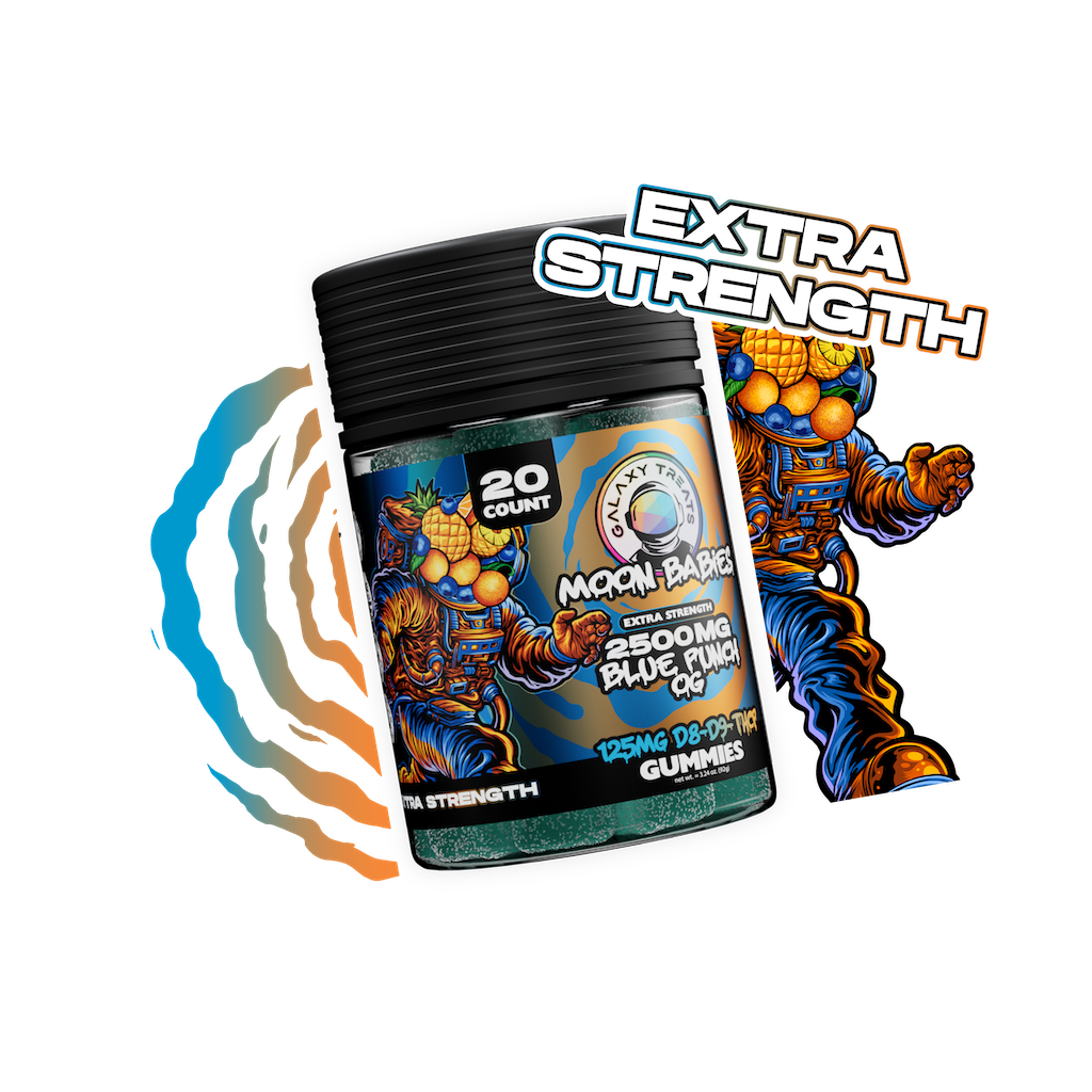 Blue Punch D8 D9 THCP Extra Strength Gummies