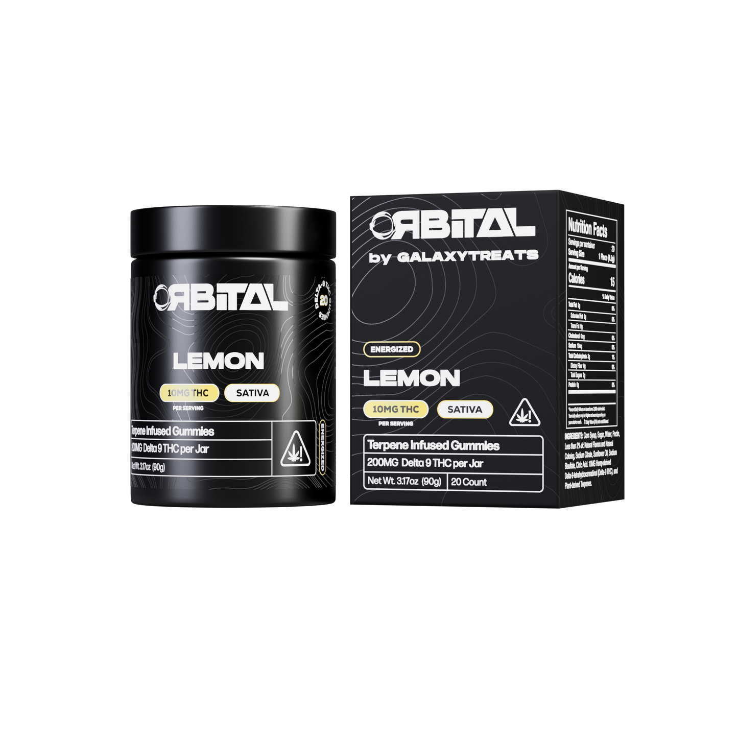 Orbital Lemon 10mg D9 Sativa Gummies