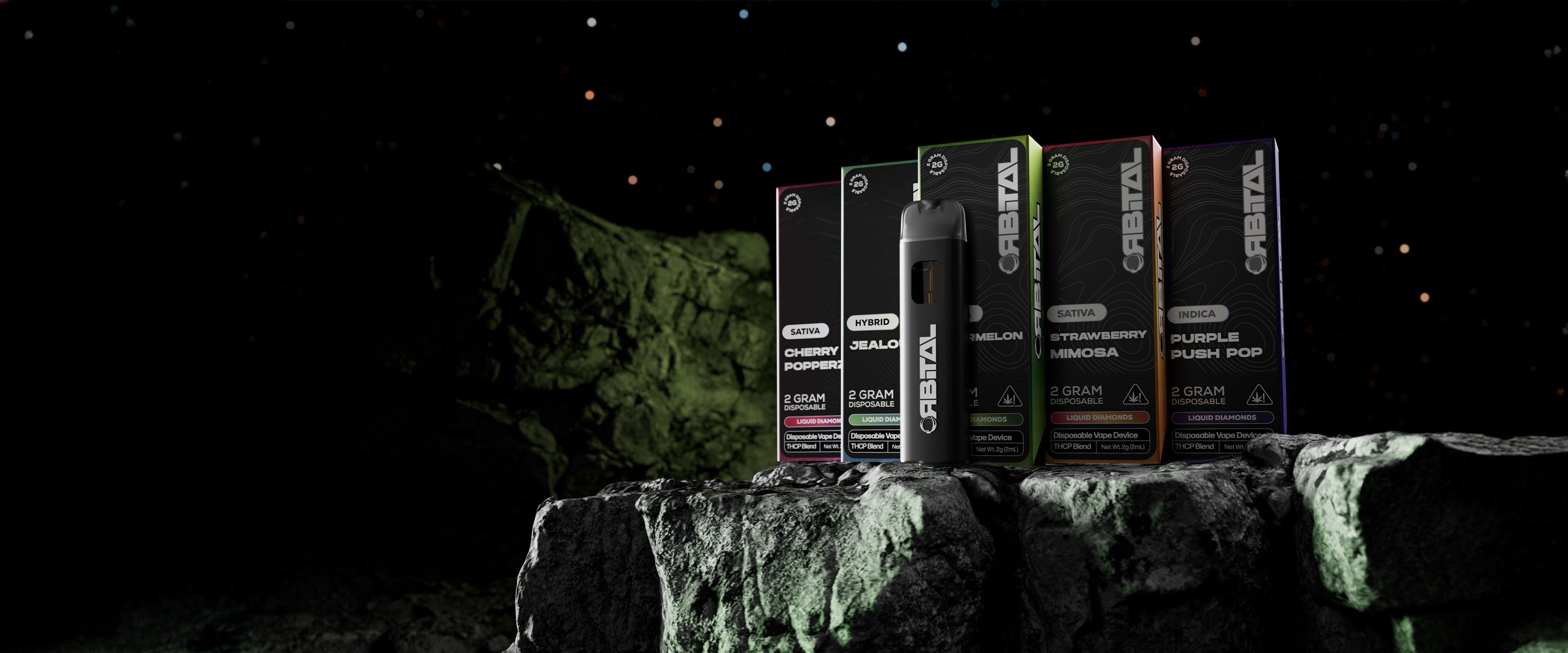 2G - Disposable Vape - Sativa - Indica - Galaxy Treats - Orbital
