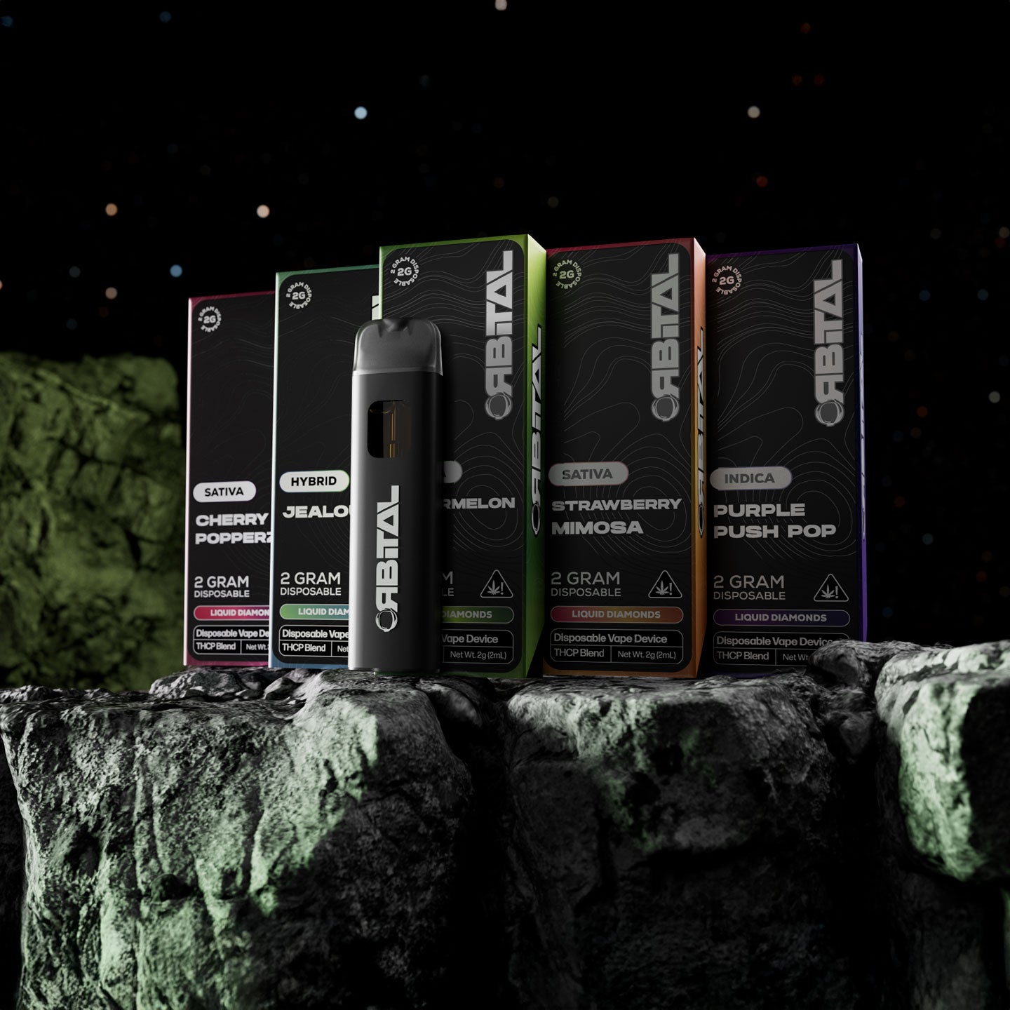 2G - Disposable Vape - Sativa - Indica - Galaxy Treats - Orbital