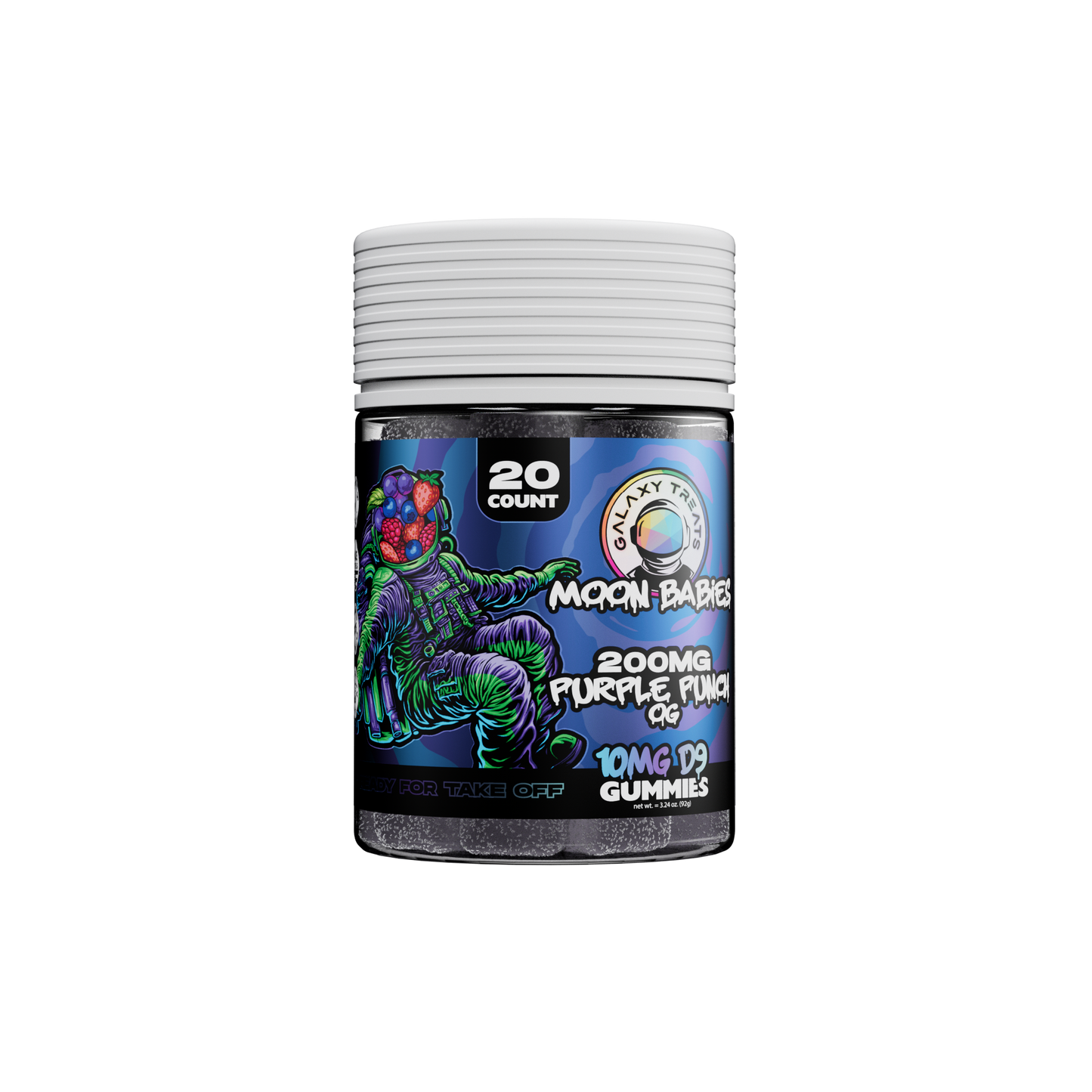 Purple Punch OG Delta 9 Gummies - 10MG Delta 9 - Front Facing Product Image - Galaxy Treats in the U.S.