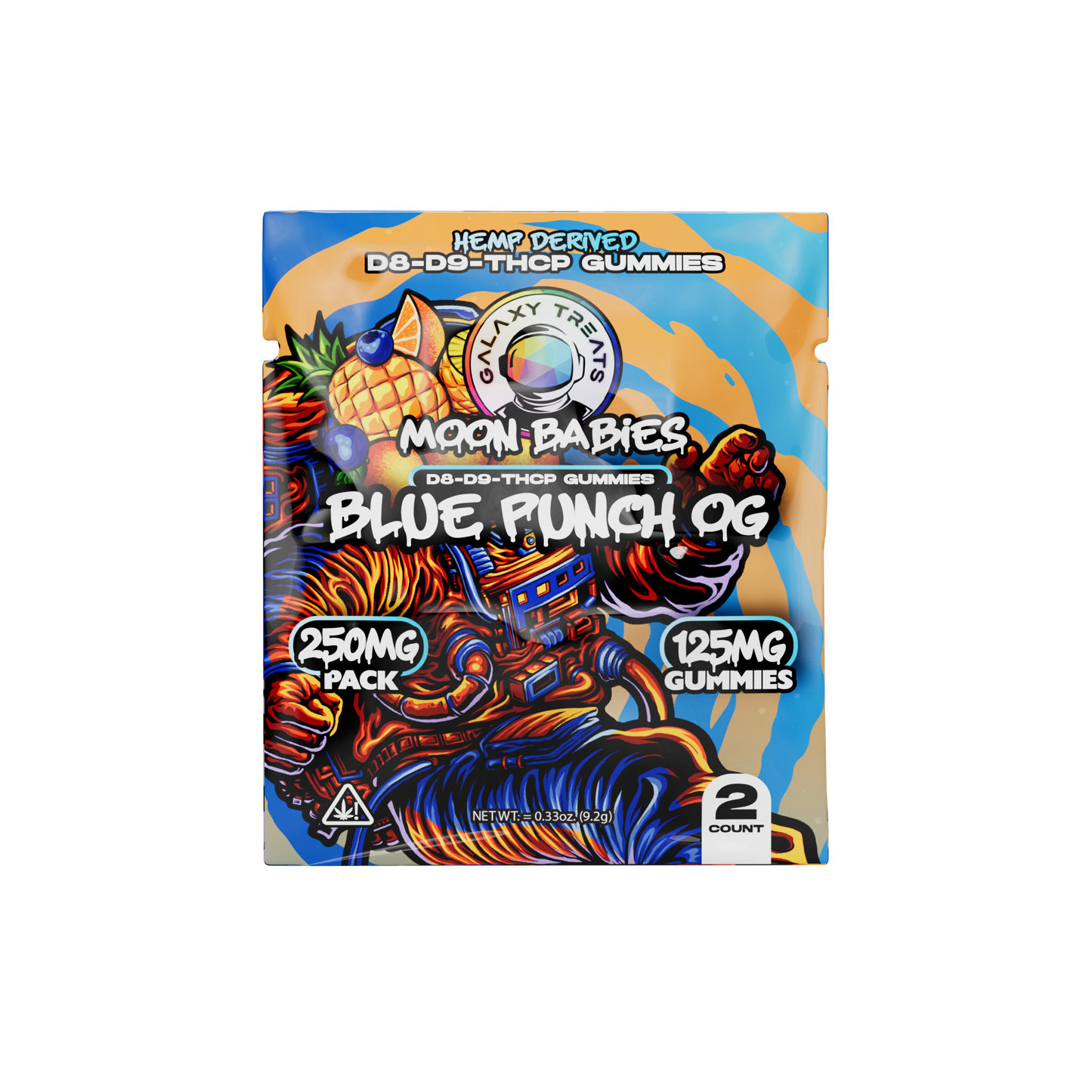 Blue Punch D8 D9 THCP Extra Strength Gummies