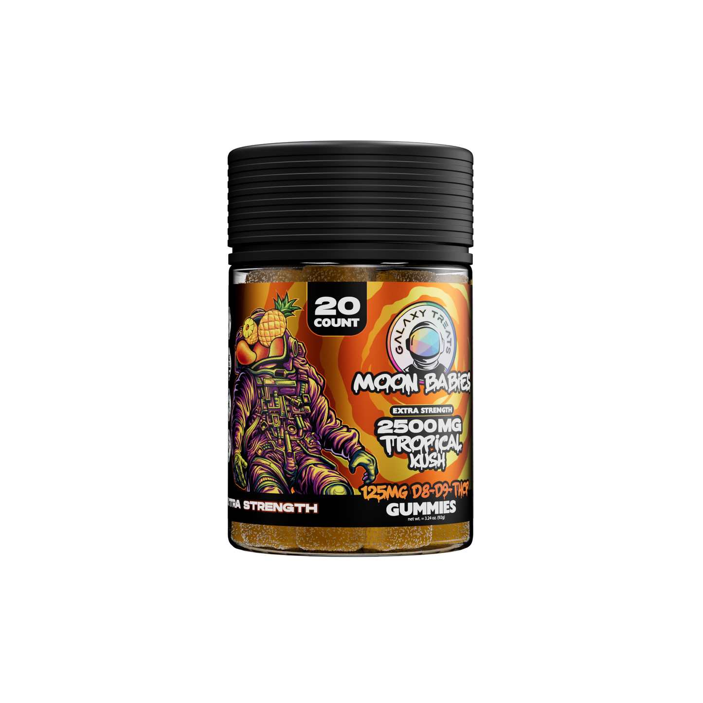 Tropical Kush D8 D9 THCP Extra Strength Gummies