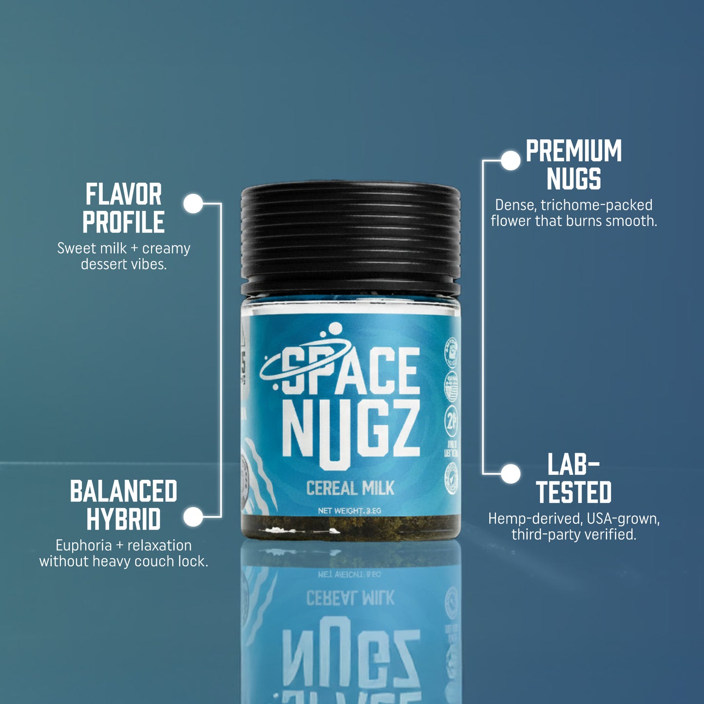 Cereal Milk THCA Flower - Hybrid Flower Strain - Product Top Selling Points - Galaxy Treats in the U.S.