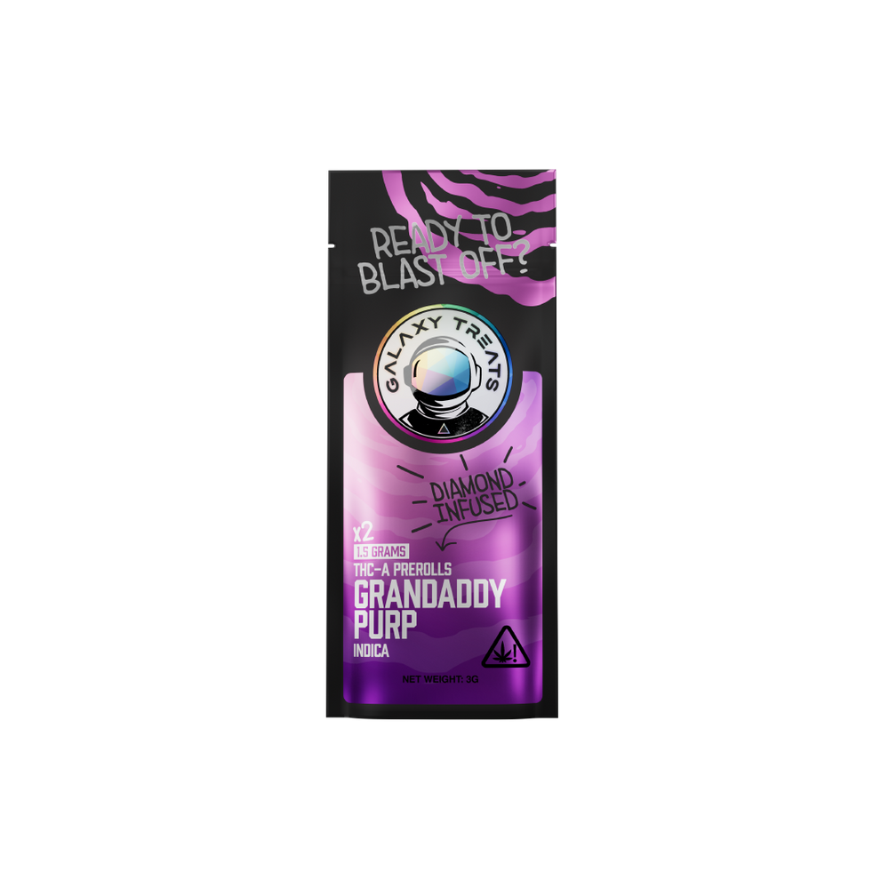 Grandaddy Purp - Diamond Infused 2ct THCA Prerolls