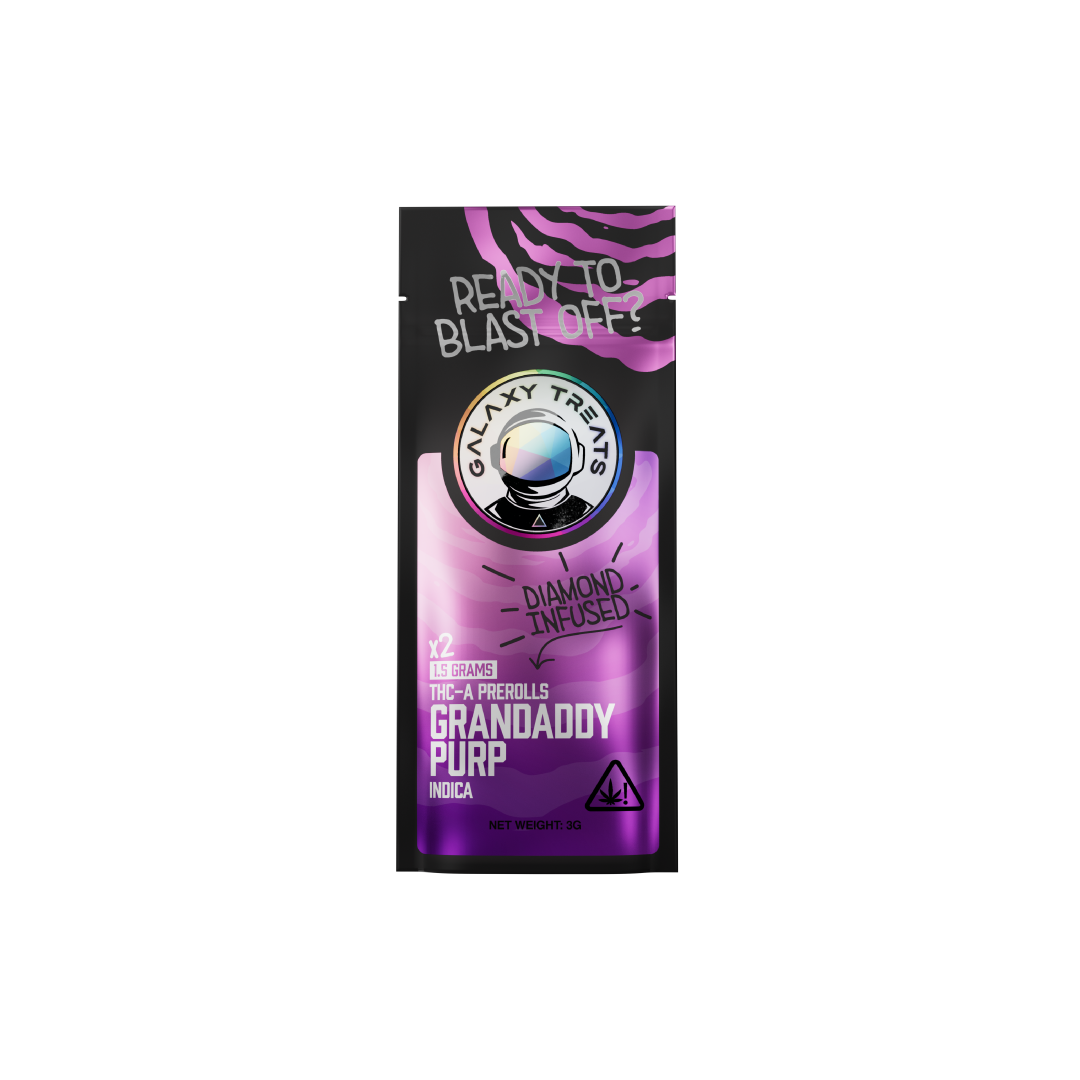 Grandaddy Purp - Diamond Infused 2ct THCA Prerolls
