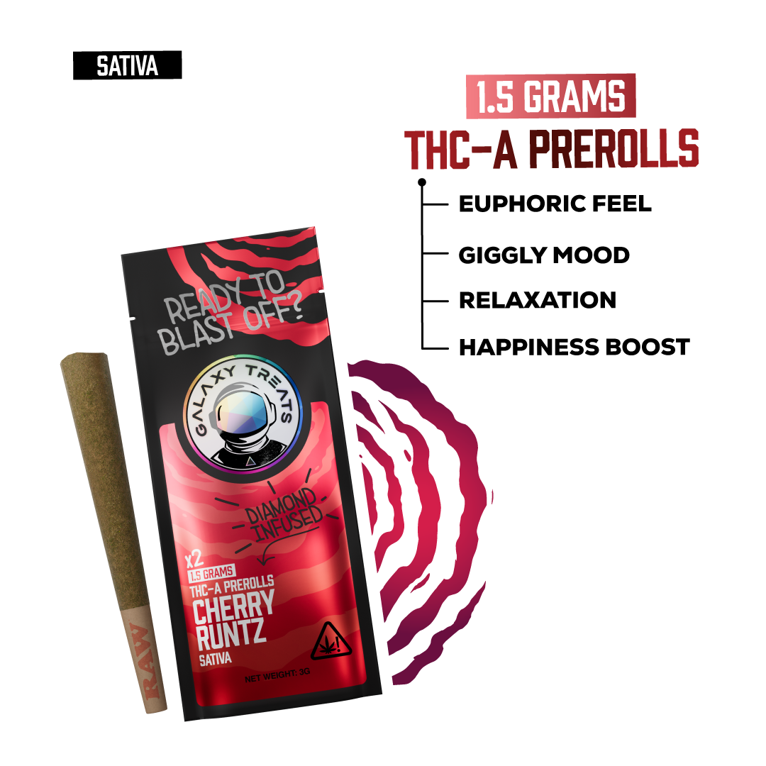 Cherry Runtz - Diamond Infused 2ct THCA Prerolls