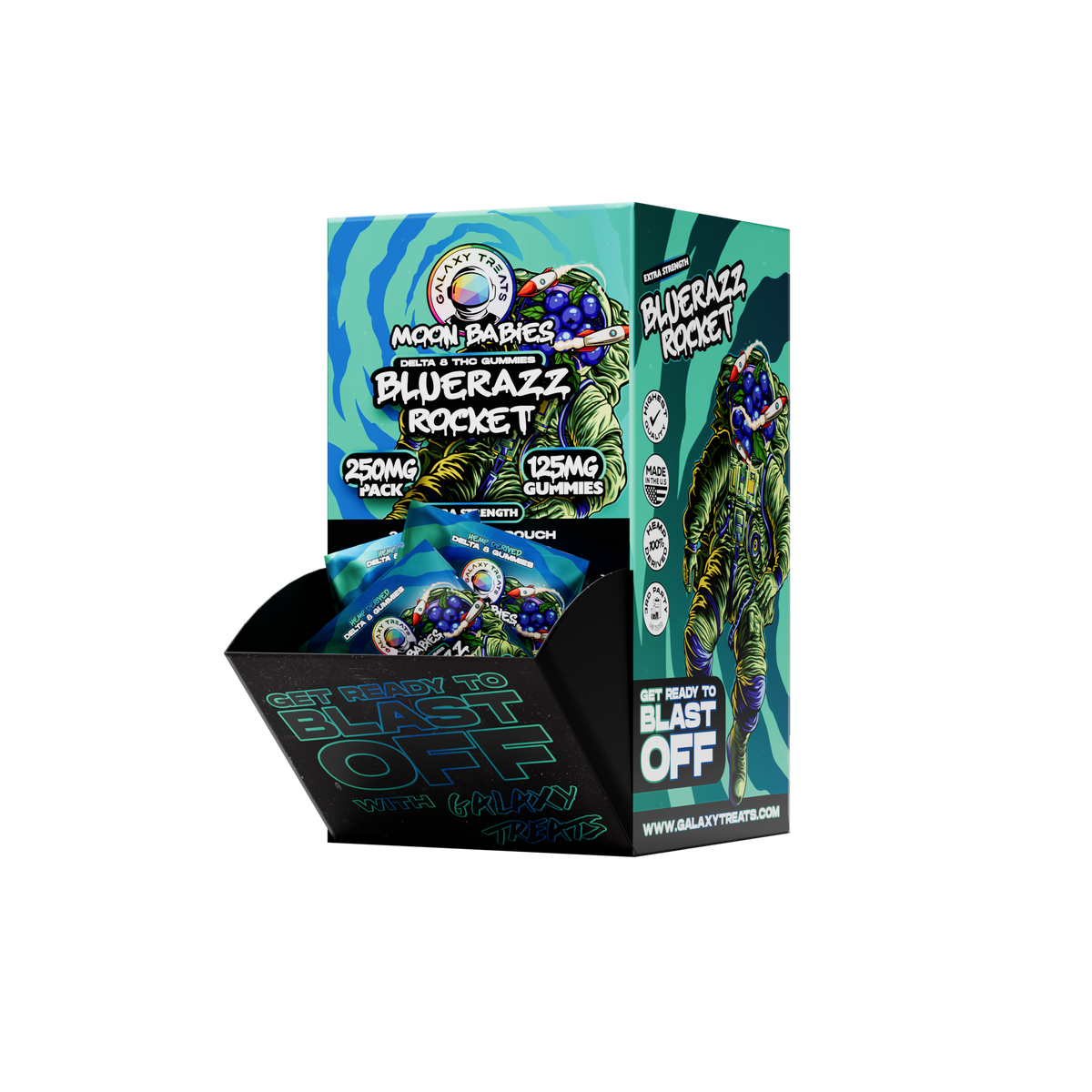 Bluerazz Rocket D8 Extra Strength Gummies