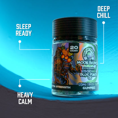 Extra Strength D8 D9 THCP Gummies - 125MG Blue Punch Delta Edibles - Benefits - Galaxy Treats in the U.S.