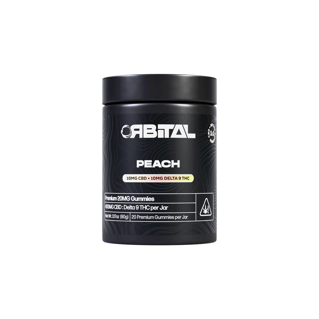 Orbital Peach 10MG D9 + 10MG CBD Gummies