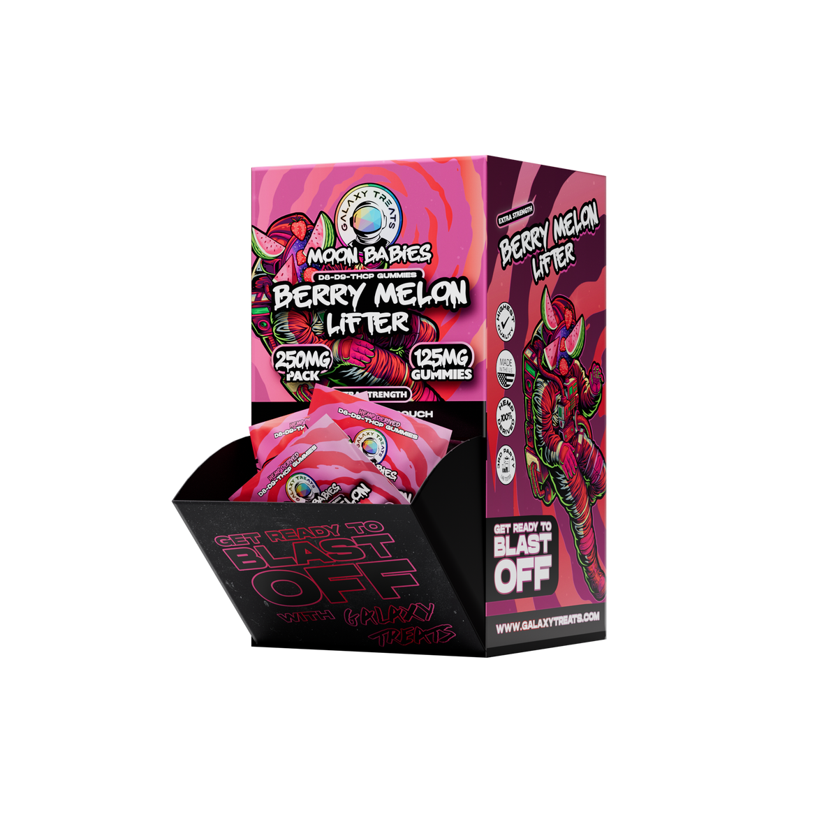 Berry Melon Lifter D8 D9 THCP Extra Strength Gummies