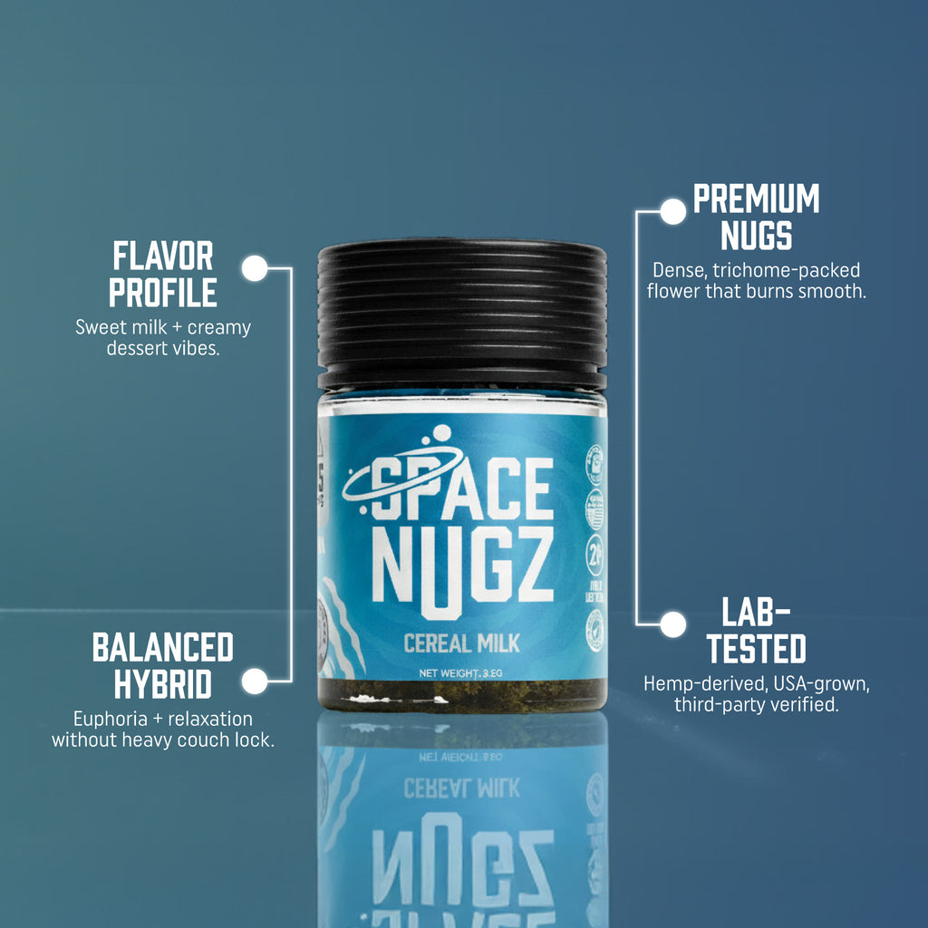 Cereal Milk THCA Flower - Hybrid Flower Strain - Product Top Selling Points - Galaxy Treats in the U.S.