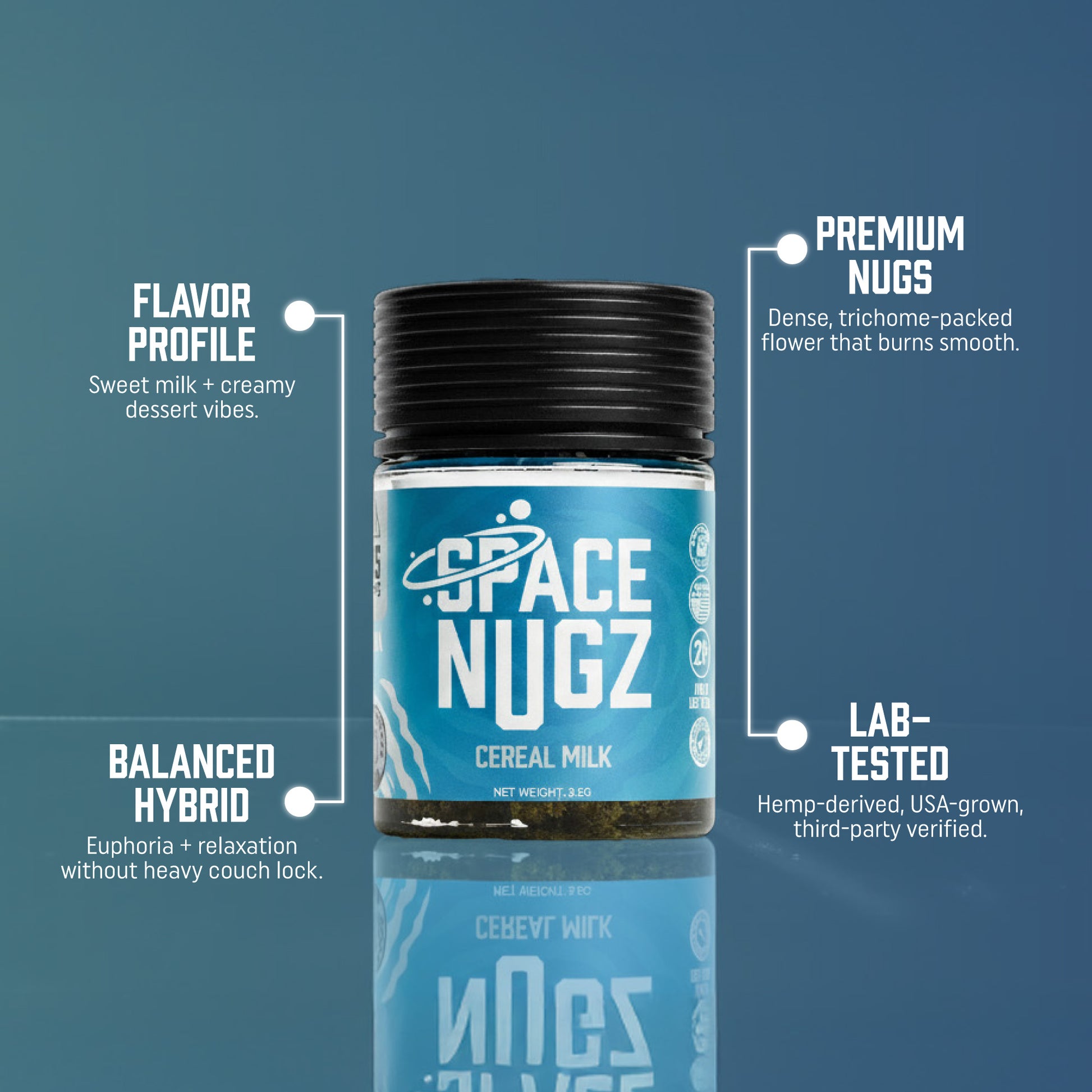 Cereal Milk THCA Flower - Hybrid Flower Strain - Product Top Selling Points - Galaxy Treats in the U.S.
