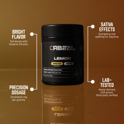 Lemon Delta 9 Gummies - 10MG Delta 9 - D9 Edibles Top Selling Points - Galaxy Treats in the U.S.