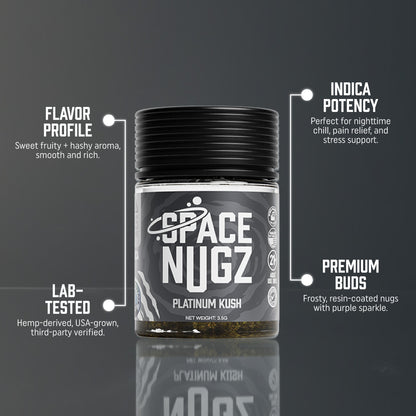 Platinum Kush THCA Flower - Indica Flower Strain - Product Top Selling Points - Galaxy Treats in the U.S.
