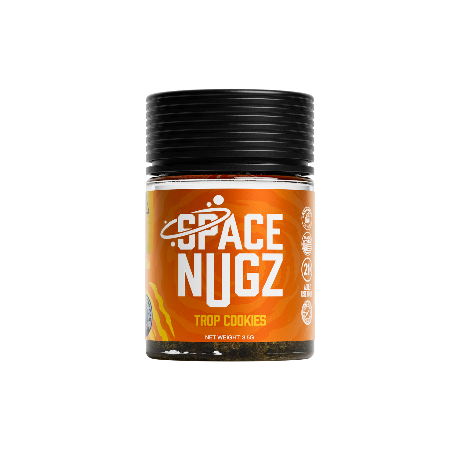 Trop Cookies THCA Flower - Sativa Front Shot of Jar - Galaxy Treats in the U.S.